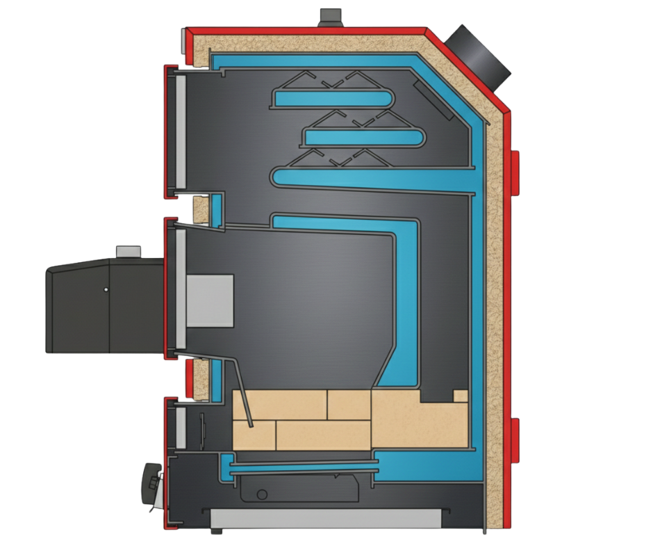 HTW Kocioł na Pellet i Drewno HYBRID DUO 15kW/20kW/25kW
